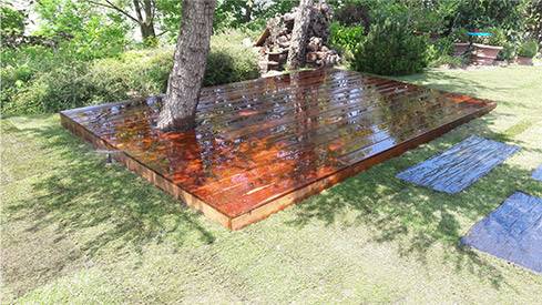 terrasse ciré
